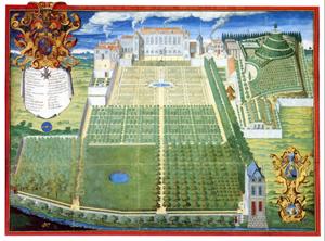 Le jardin du Roy - Gravure de F. Scalberge 1636